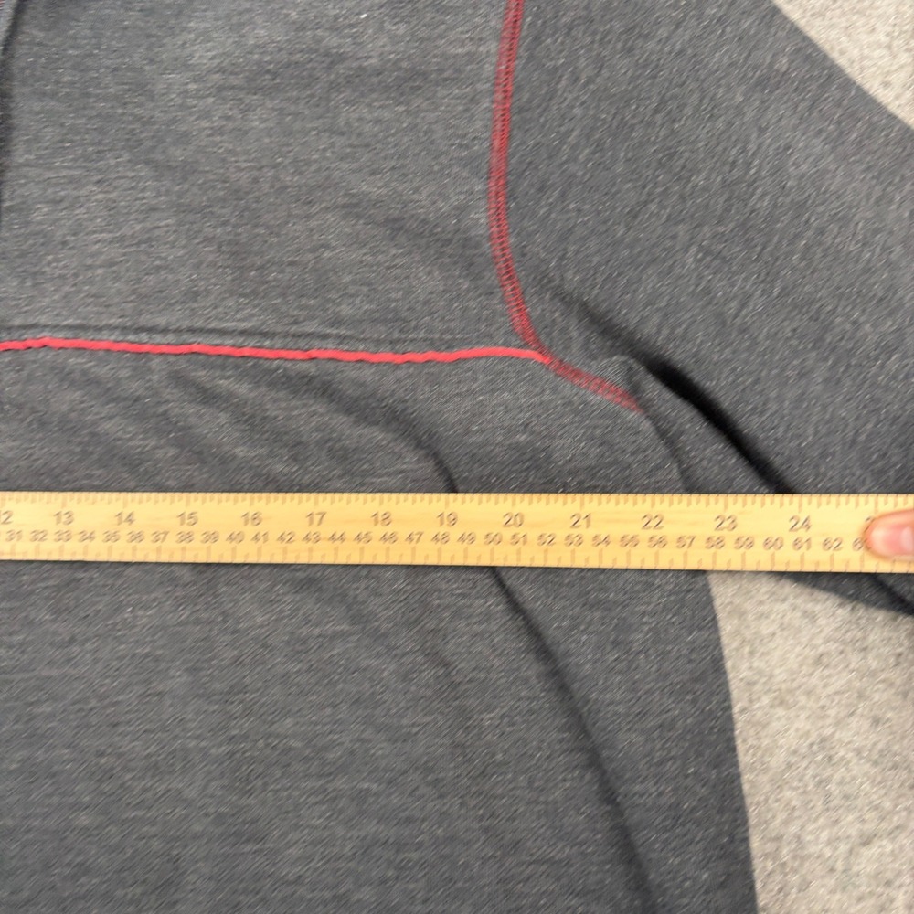 Arrow Quarter Zip Pullover Mens XXL Charcoal Gray Red Contrast Stitch Sweatshirt - Picture 7 of 9